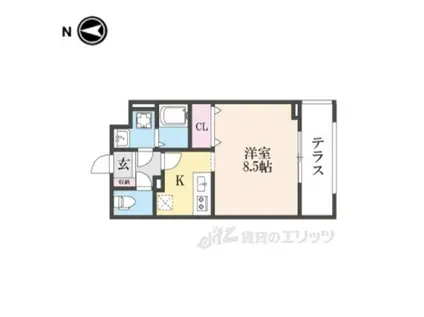 エクセル宝塚(ワンルーム/3階)の間取り写真