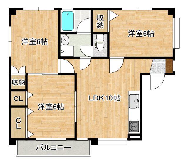 プレンヌ(3LDK/1階)の間取り写真