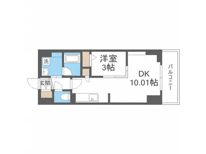 レジディア大通公園(1LDK/6階)の間取り写真