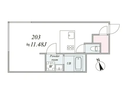TRIAS154(1LDK/2階)の間取り写真