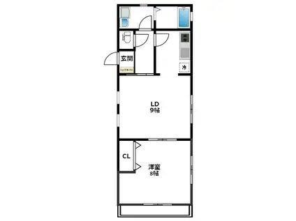 コージーハウス25(1LDK/2階)の間取り写真