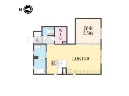 MASTCOURT神照(1LDK/1階)の間取り写真