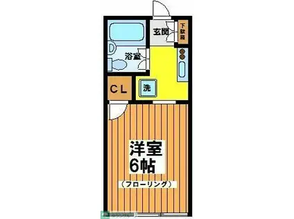 ココルワージュ(1K/2階)の間取り写真