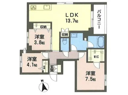 メゾンドアイ(3LDK/2階)の間取り写真