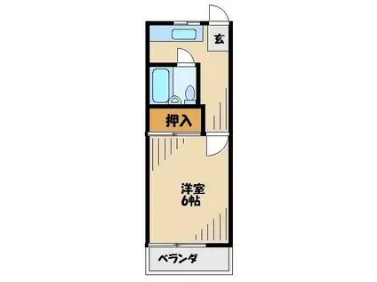 ザ・レジデンス中野(1K/2階)の間取り写真