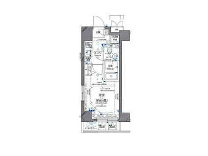 コンシェリア日本橋(1K/9階)の間取り写真