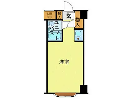 ハローレジデンス西葛西(ワンルーム/4階)の間取り写真