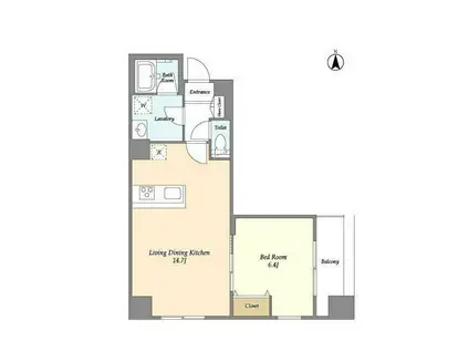 ロックス代田橋(1LDK/5階)の間取り写真