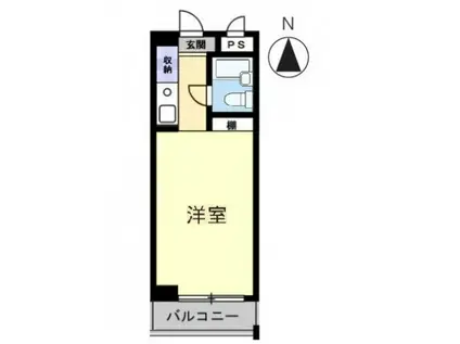 アルファ二番町(ワンルーム/2階)の間取り写真