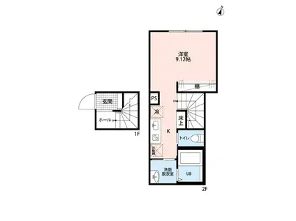 RIOVA北千住(ワンルーム/1階)の間取り写真