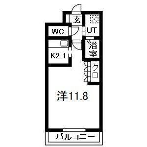 クリンピア(1K/1階)の間取り写真