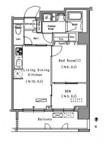 パークアクシス住吉(1SLDK/3階)の間取り写真
