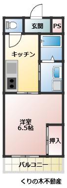 ベルビレッジ(1K/2階)の間取り写真