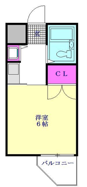 プレビュー川口(1K/1階)の間取り写真