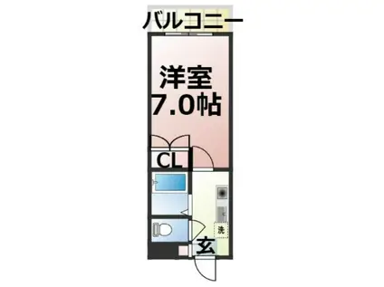 ホープ今池(1K/2階)の間取り写真