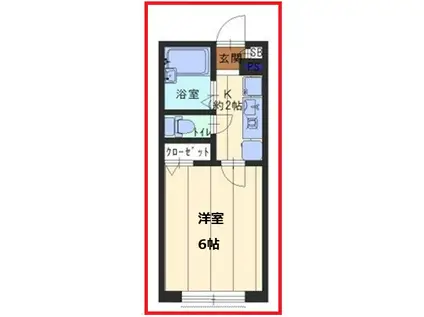 シンクリース堀切(1K/2階)の間取り写真
