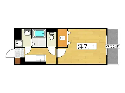 グレースメゾン(1K/2階)の間取り写真