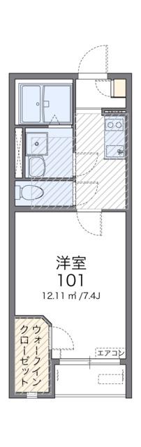 レオネクストラフテル(1K/2階)の間取り写真