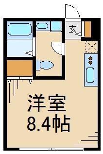 パルテノス(ワンルーム/1階)の間取り写真