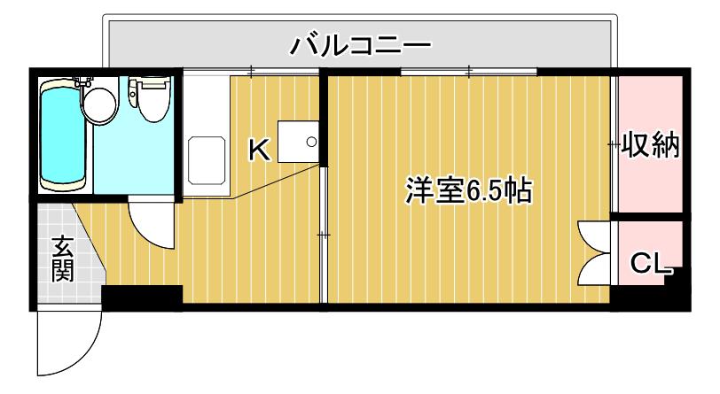 マンション豊照(1K/7階)の間取り写真