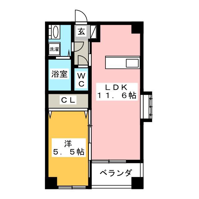 ブエナペスカデリア(1LDK/7階)の間取り写真