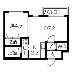 シュナーベル(1LDK/2階)の間取り写真