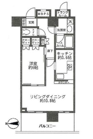 クリオレジダンスタワー横浜鶴ヶ峰(1LDK/13階)の間取り写真