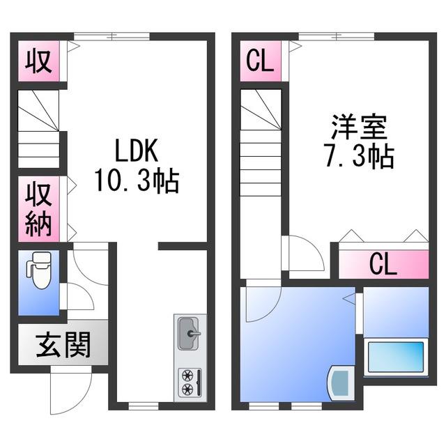 PAL和歌浦(1LDK/2階)の間取り写真