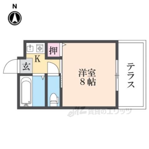 ラ・フロール小山(1K/2階)の間取り写真