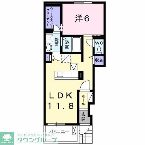 ピエーノ ディ ルース(1LDK/1階)の間取り写真
