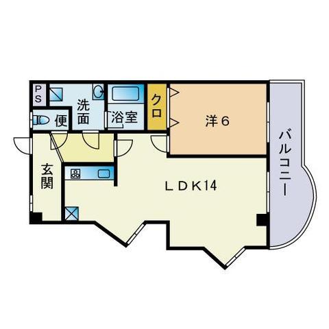 サンピア今宿(1LDK/4階)の間取り写真