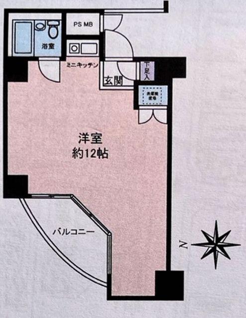 グローリア初穂桜台Ⅱ(ワンルーム/8階)の間取り写真