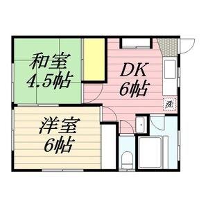 山本ビル(2DK/3階)の間取り写真