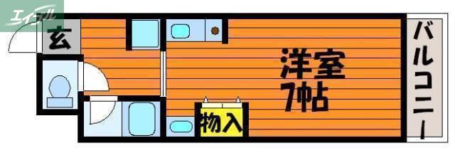 ストゥディオアレズ(ワンルーム/4階)の間取り写真
