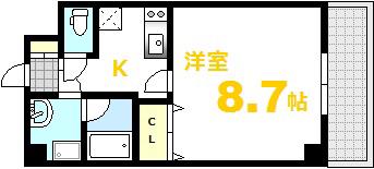 パストラーレ羽衣(1K/3階)の間取り写真