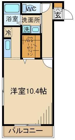 ヴルームヴェール(1K/1階)の間取り写真