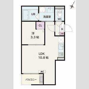 JACK YAYOII(1LDK/2階)の間取り写真