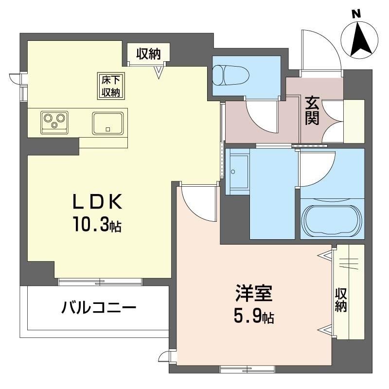 プローテ(1LDK/1階)の間取り写真