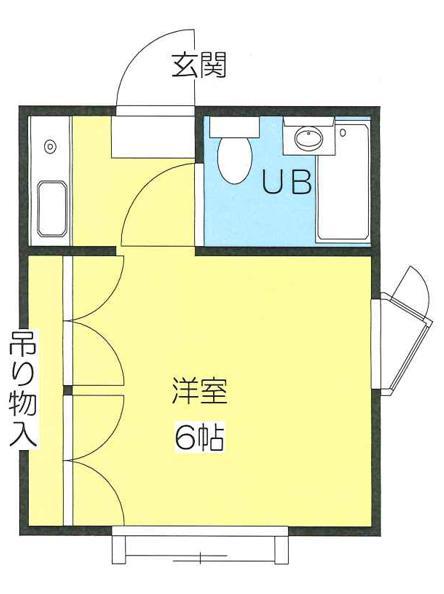 タルトレットハイム(ワンルーム/1階)の間取り写真