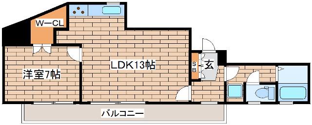 SANKOラフィーネ三宮(1LDK/9階)の間取り写真