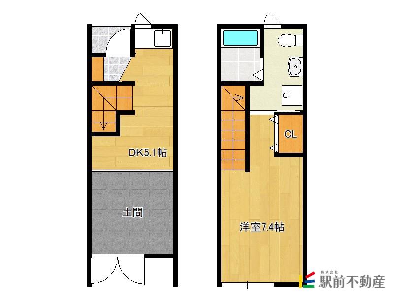 R-BOX鍋島(1DK/11階)の間取り写真