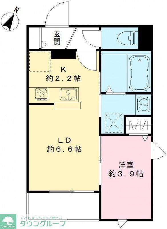 大宮区桜木町ビューノルガロ(1LDK/3階)の間取り写真