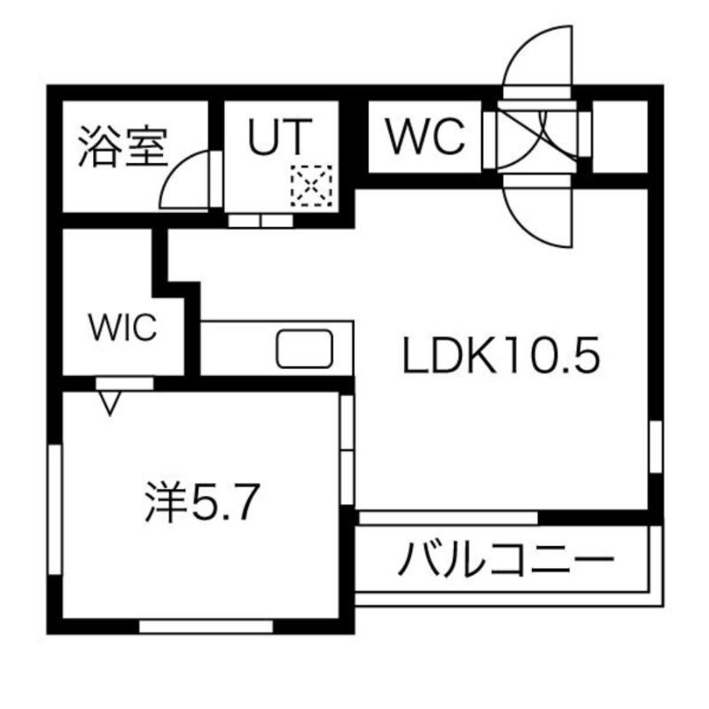 ラヴィ南平岸 (1LDK/2階)の間取り写真
