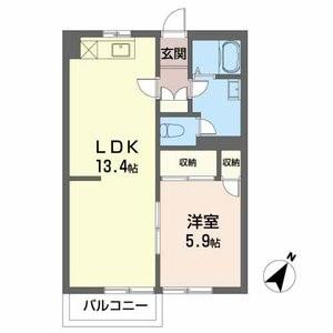 サクラコーポ(1LDK/2階)の間取り写真