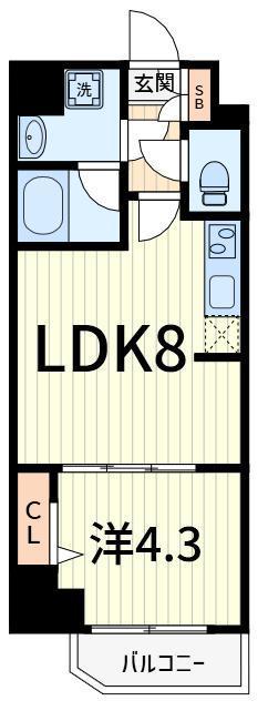 アイルグランデ東京亀有(1LDK/7階)の間取り写真