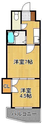 ロイヤルマキシム(2K/6階)の間取り写真