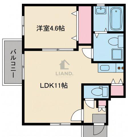 M CHERIE R姪浜(1LDK/1階)の間取り写真