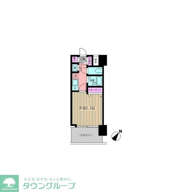 ビイルーム新宿(1K/5階)の間取り写真