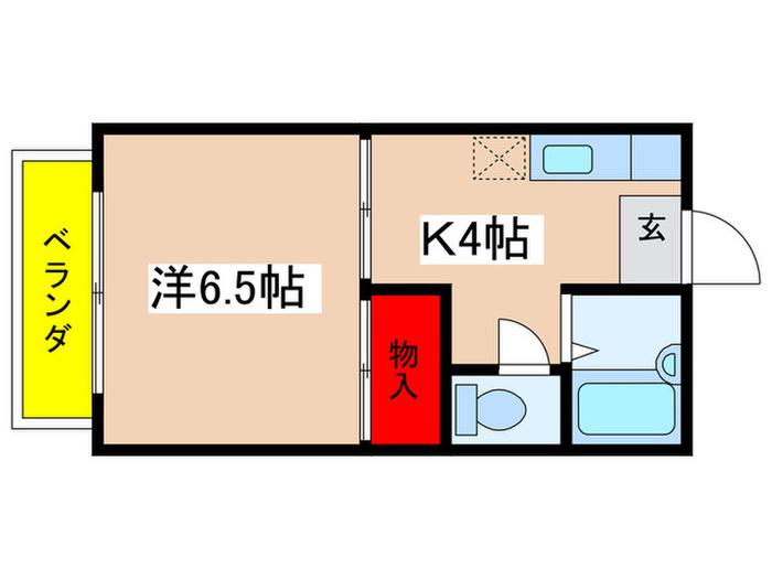 飯島コーポ(1K/1階)の間取り写真