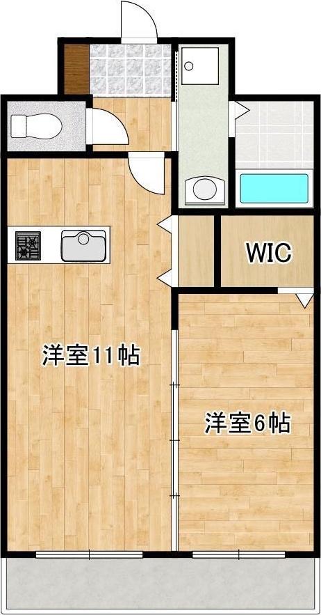 グレイスフル光の森(1LDK/4階)の間取り写真